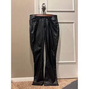 Gap High Rise Black Faux Leather Vintage Slim Jeans Women’s 28/6R